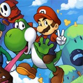 a very super mario world game