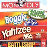 4 games fun pack: monopoly boggle yahtzee battleship game