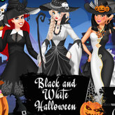 black and white halloween game