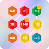 2048 hex chain merge game