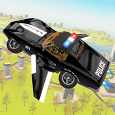 flying police car game game